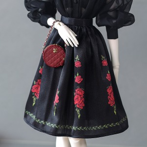 娃娃衣服  Pre-order Blair Skirt Scarlet Black