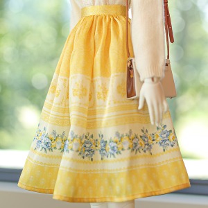 娃娃衣服  Pre-order Blair Skirt Floral Yellow