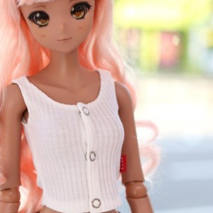 娃娃衣服 Pre-order SD13 GIRL &amp; Smart Doll Button Sleeveless White